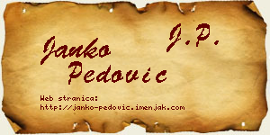 Janko Pedović vizit kartica